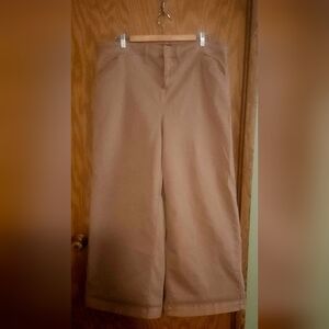 Torrid Wide Leg High Rise Chino Pant Size 18R - Khaki
